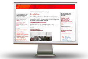Bildschirm mit Taizé-Homepage