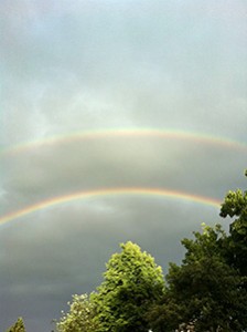 doppelter Regenbogen